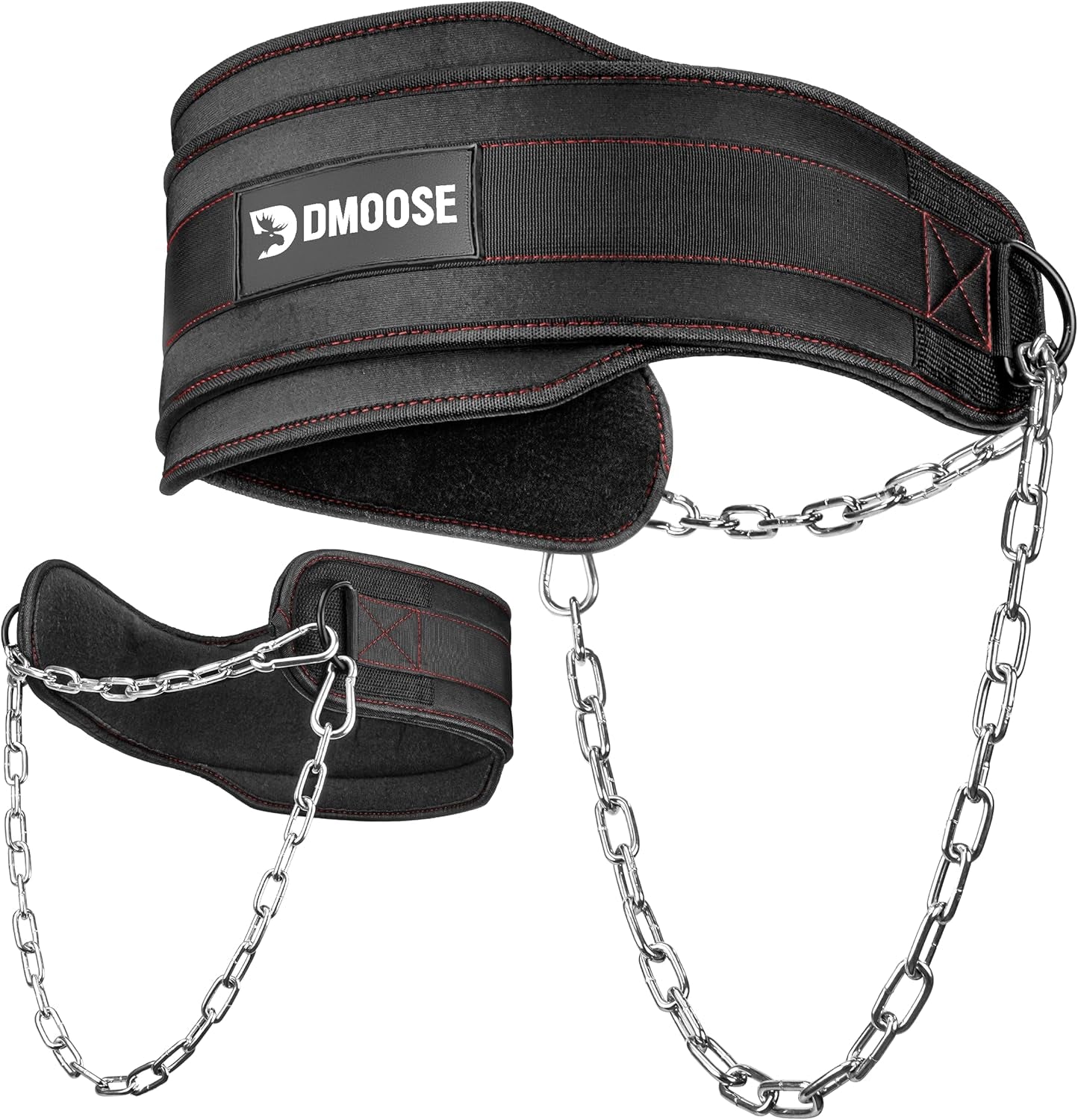 Dip Belt for Weight Lifting, Pullup, Squats & Dips - 36" Robust Steel Chain, Comfortable Neoprene Padding Supports 350Lbs - Gym Weight Belt for Strength Training Workout & Weightlifting